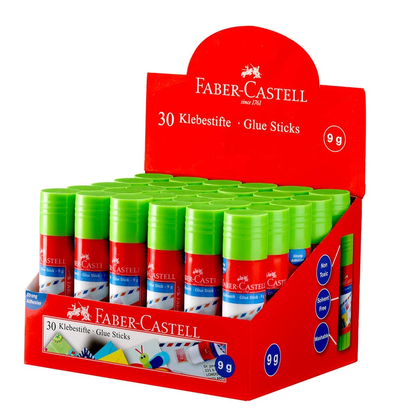 Faber-Castell Glue Stick - 9g, Pack of 30 (Multicolor) - Image 3