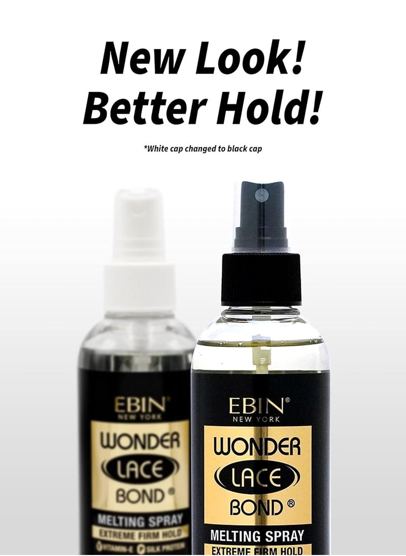 EBIN NEW YORK EBIN NEW YORK Wonder Bond Melting Spray 8oz/ 250ml - Extreme Firm Hold (Supreme) | No Reside, Long Lasting Formula with Protecting Edges, Gives Undetectable and Natural Look  - Image 3