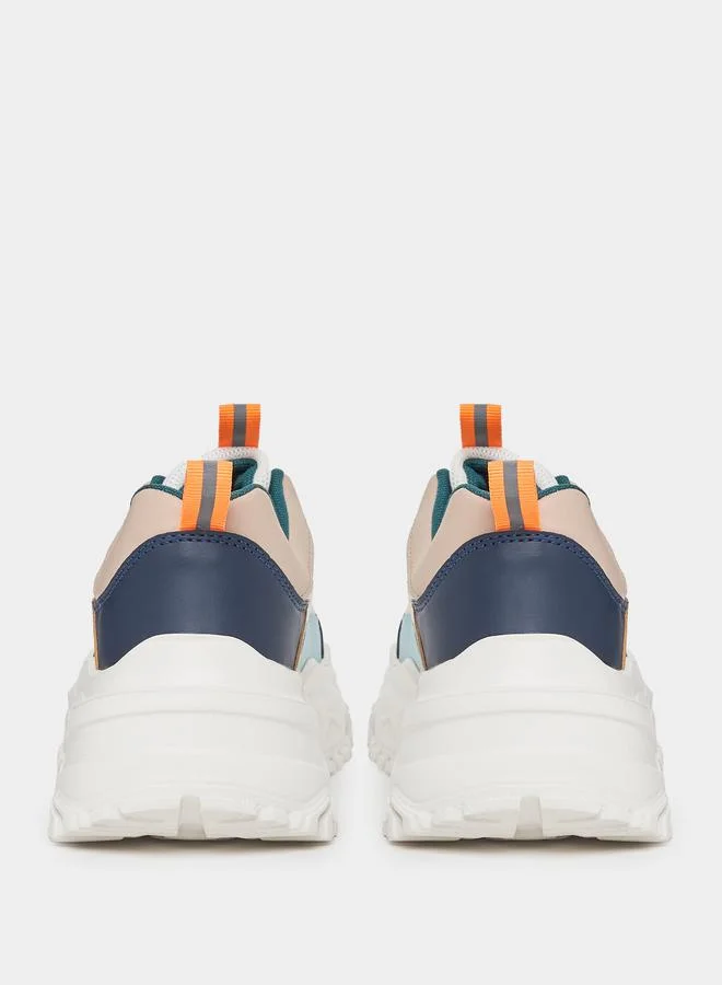 Styli Color Block Chunky Sole Sneakers
