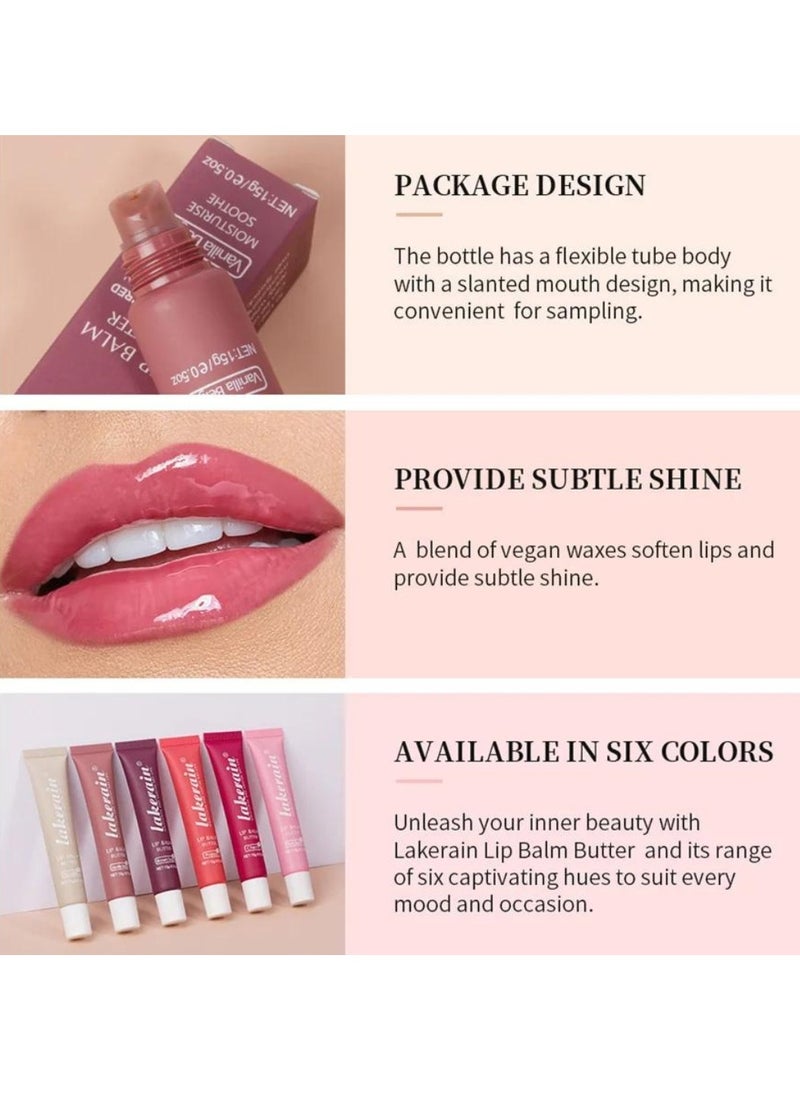 lakerain - Lip Butter Balm Moisture Hydration Lip Butter Gloss Sheer Tinted Lip Mask and Lip Balm Long Lasting Hydration and Moisturization Soothing Lip Treatment Care Makeup Shine Lip Glow Oil 03 Brown Sugar - Image 1