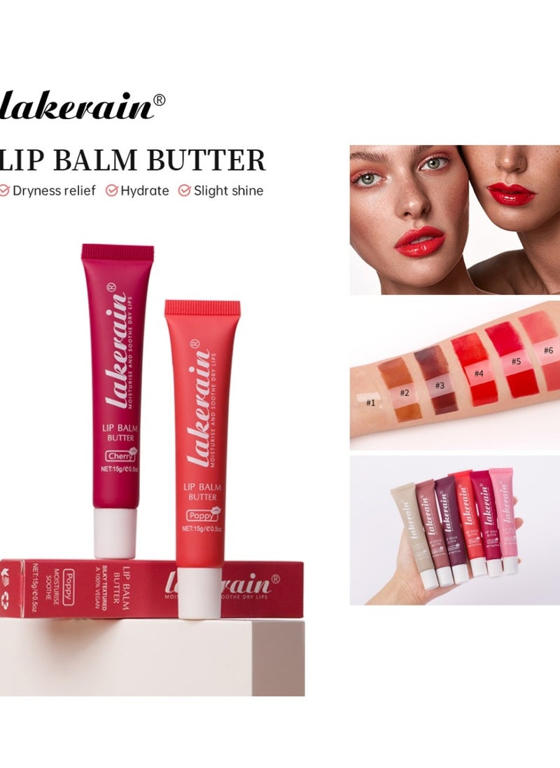 lakerain - Lip Butter Balm Moisture Hydration Lip Butter Gloss Sheer Tinted Lip Mask and Lip Balm Long Lasting Hydration and Moisturization Soothing Lip Treatment Care Makeup Shine Lip Glow Oil 03 Brown Sugar - Image 1