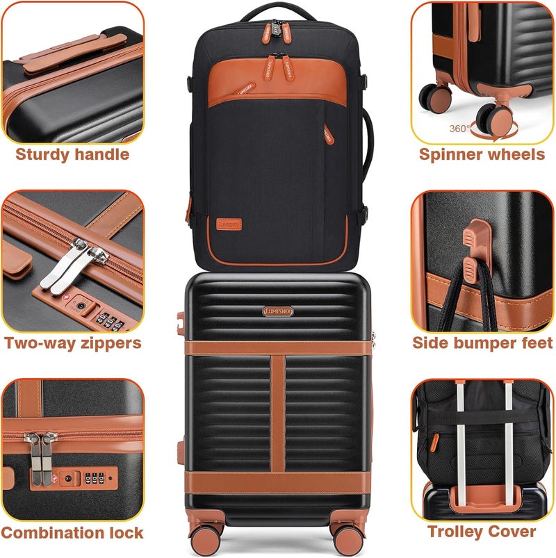 Lumesner Unisex Lumesner Travel Bussiness Laptop Backpack Carry on backpack,Travel backpack - Image 2