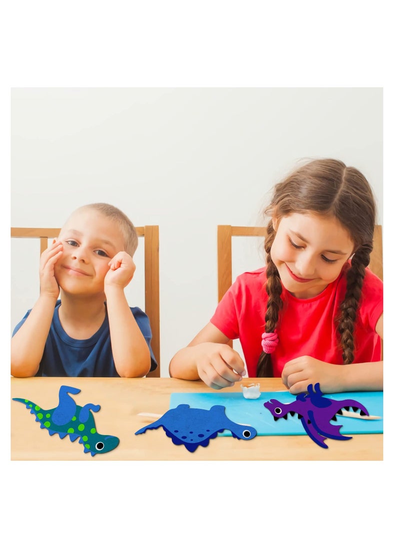 41 Pcs Dinosaur Flannel Felt Board Stories 3.5 Ft Wall Hanging Kit Birthday Gift Classroom Activity Kits Early Learning Interactive Play Kits - Image 3
