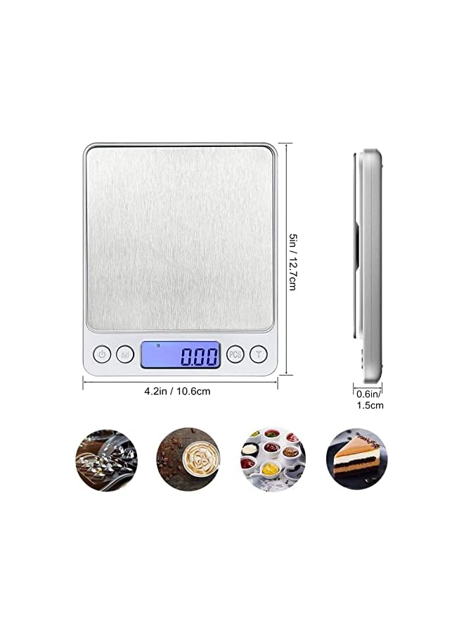 Wishlink Mini Digital Jewelry Scale Electronic Balance Food Kitchen Scale Pocket Weight Scale (500g/0.01g) - Image 5