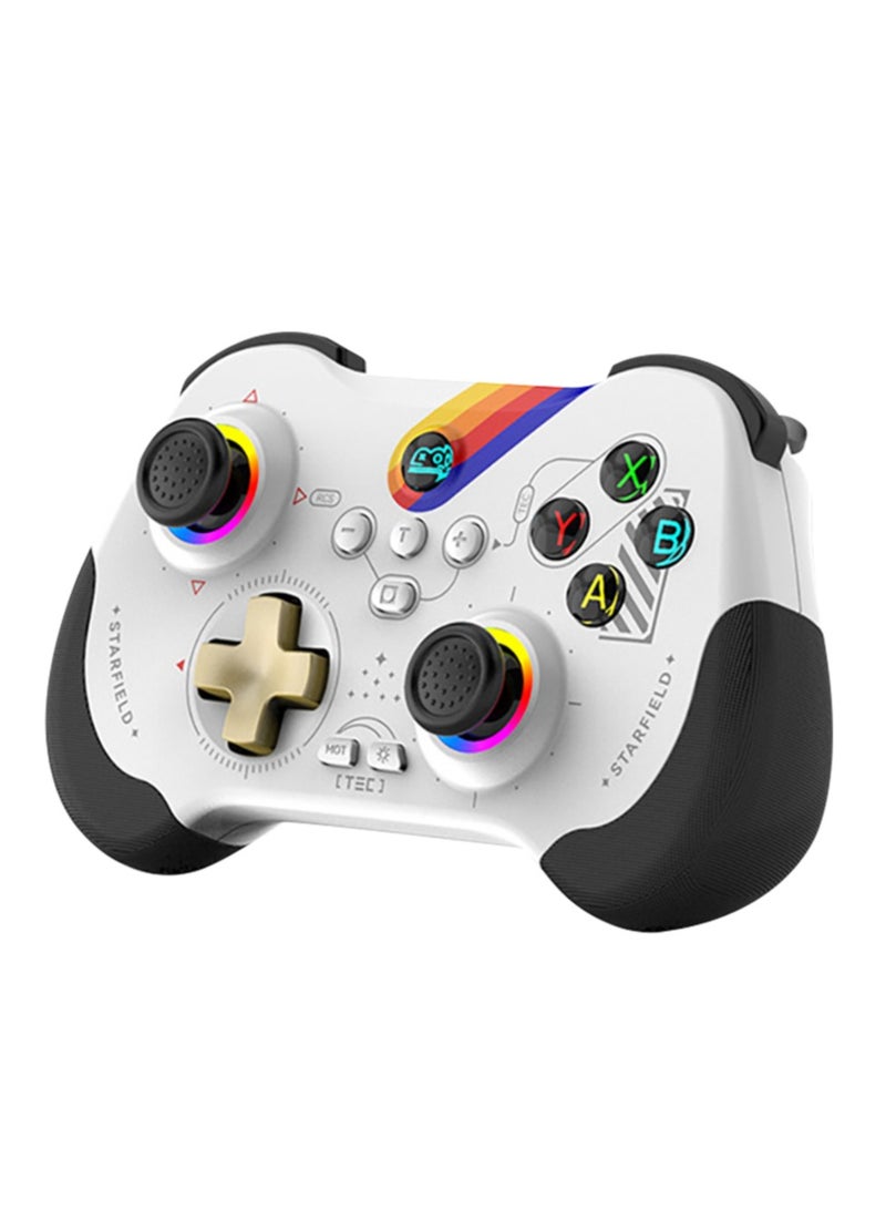 Mobile Gaming Controller for iPad/iPhone/Tablet, Cloud Controller Remote Joystick for iOS/Android, Wireless Switch Controller with Macro ons/Hall-Rocker/Hall-Trigger/Dual Vibration (Starry White) - Image 1