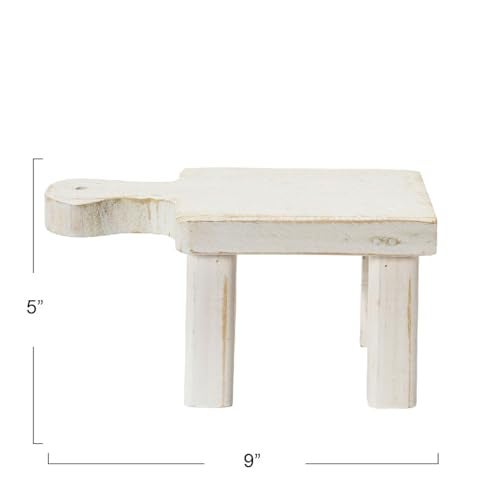 Creative Co-op Creative CoOp Decorative Wood Pedestal White - Image 3