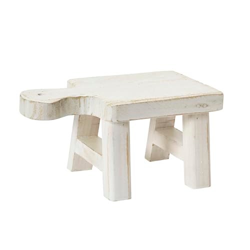 Creative Co-op Creative CoOp Decorative Wood Pedestal White - Image 1