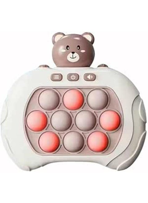 FaJoek Puzzle Game Machine, Quick Push Game, Pop It Fidget Toy, Bubble Sensory Fidget Toy, Puzzle Pop Game Machine, Puzzle Game Machine, Decompression Toy Console (Bear)