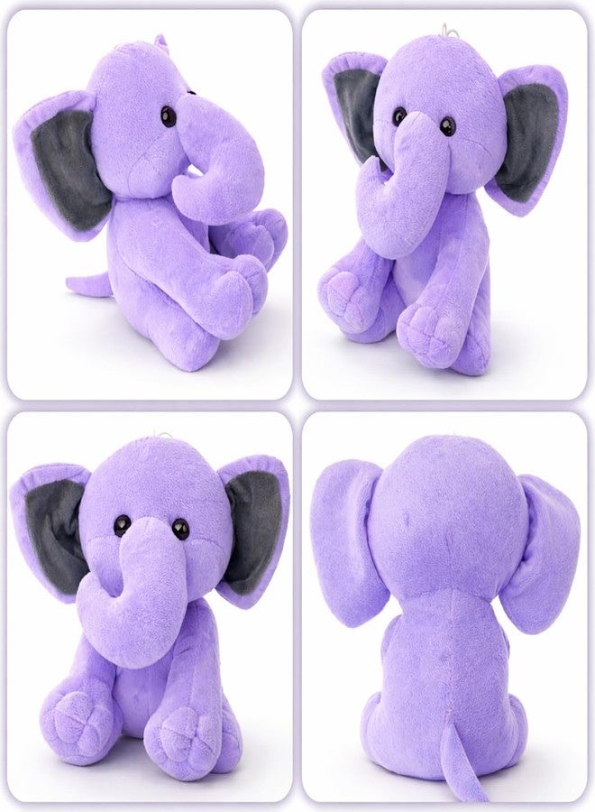 Aruvia Cute Jumbo Elephant Soft Toy 23cm X 30cm (Purple) | Super Soft Washable Stuffed Animal for Kids 0-5 Years | Huggable Plush Toy | Ideal Gift for Girls/Babies, Made in India - Image 3
