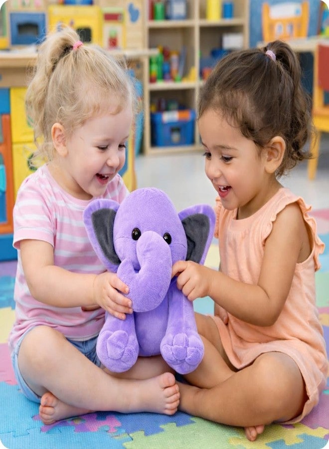 Aruvia Cute Jumbo Elephant Soft Toy 23cm X 30cm (Purple) | Super Soft Washable Stuffed Animal for Kids 0-5 Years | Huggable Plush Toy | Ideal Gift for Girls/Babies, Made in India - Image 4