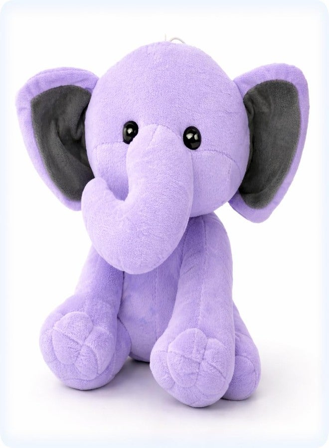 Aruvia Cute Jumbo Elephant Soft Toy 23cm X 30cm (Purple) | Super Soft Washable Stuffed Animal for Kids 0-5 Years | Huggable Plush Toy | Ideal Gift for Girls/Babies, Made in India - Image 1