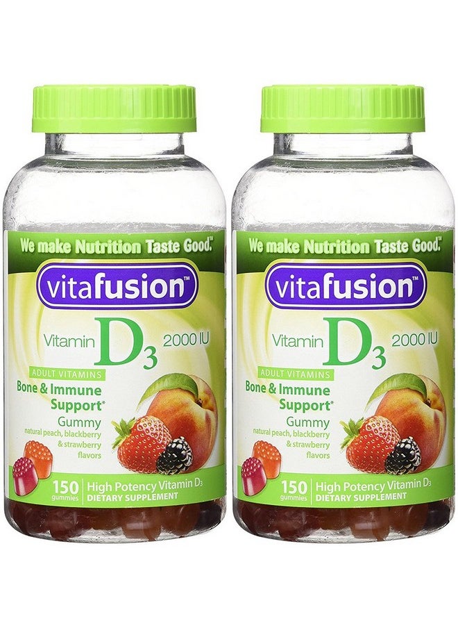 Vitafusion - Vitamin D3 Gummy Vitamins Assorted Flavors 150 Count (2 Bottles) - Image 1