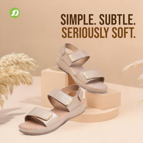 DOCTOR EXTRA SOFT Women's Comfort Sandals with Memory Foam Cushion & TPR Outsole|Stylish & Lightweight Casual & Non-Slip Diabetic | Orthopedic Flip Flops/Slippers Adjustable Strap Ladies & Girls D-619 - Image 5