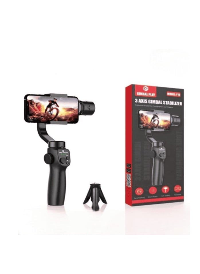 Generic - F10 3-Axis Gimbal Stabilizer Foldable Handheld Smartphone Stabilizer for Smooth Video Recording AI Tracking Gesture Control & Vlogging - Image 1