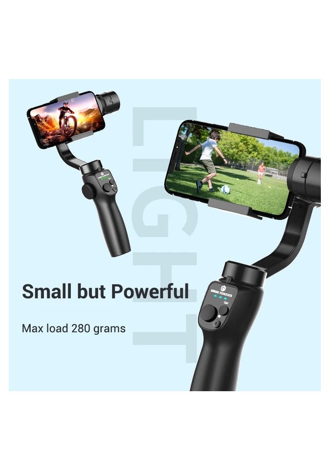 Generic - F10 3-Axis Gimbal Stabilizer Foldable Handheld Smartphone Stabilizer for Smooth Video Recording AI Tracking Gesture Control & Vlogging - Image 1