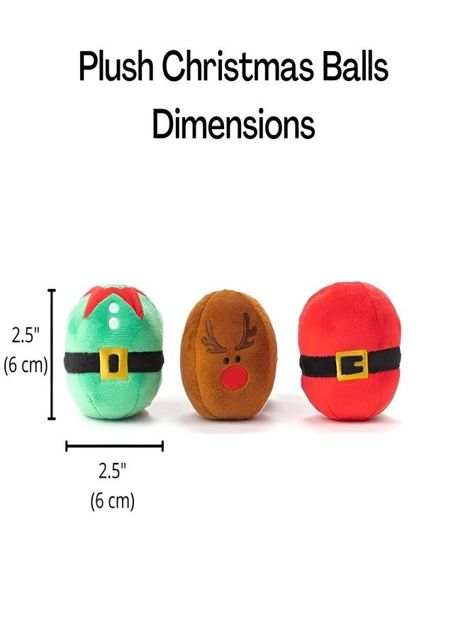 Midlee Christmas Catnip Plush Balls 3-Pack - Santa, Reindeer & Elf Cat Toy Set, Soft Catnip Balls, Interactive Cat Toy, Stocking Stuffers - Image 4