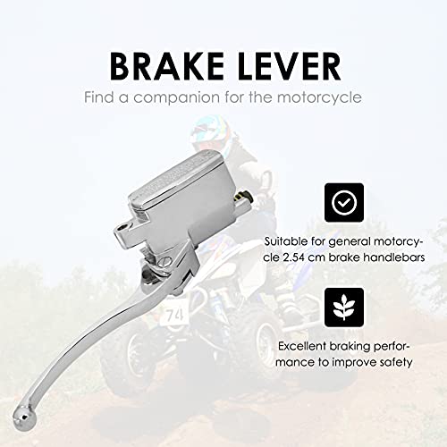 Feiteplus 1" 25mm Chrome Motorcycle ATV Handlebar Brake Master Cylinder Clutch Lever Left & Right Set - Image 4