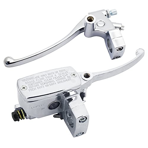 Feiteplus 1" 25mm Chrome Motorcycle ATV Handlebar Brake Master Cylinder Clutch Lever Left & Right Set - Image 1