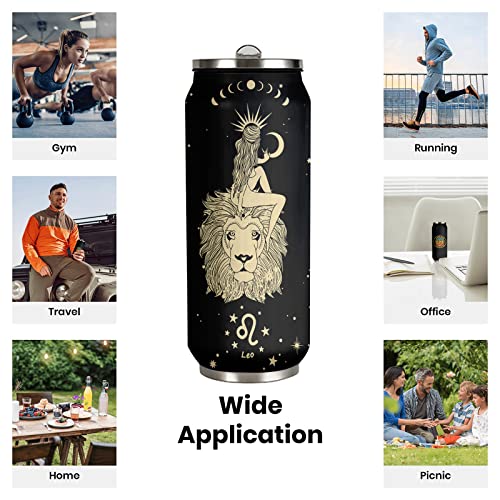 tatamonkey Leo Constellation Tumbler Zodiac Mens Womens Stainless Steel Tumblers Astrology Fans Birthday Gifts Coffee Sublimation Mugs Car Cup - 17 OZ - Image 5