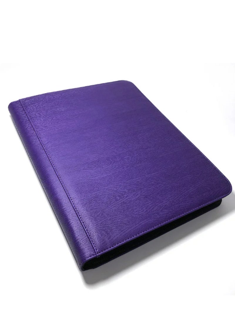 Superme 450 Pocket Card Binder Holder Carrying Case Sleeves Card Album Folder Fit for Baseball Trading Football Sports Cards Side Loader，Purple  - Image 2