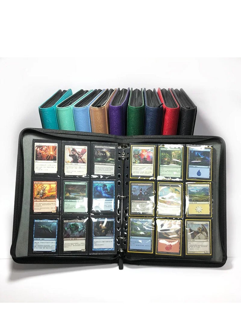 Superme 450 Pocket Card Binder Holder Carrying Case Sleeves Card Album Folder Fit for Baseball Trading Football Sports Cards Side Loader，Purple  - Image 1