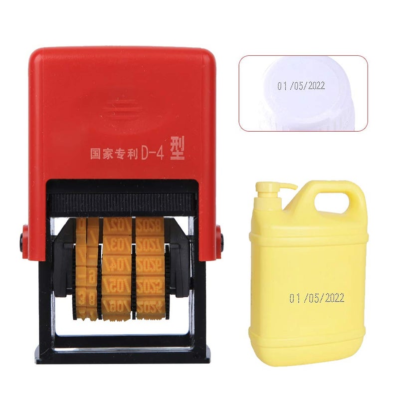 klarako آلة ترميز التواريخ المحمولة للطعام، آلة طباعة قابلة للتعديل لترتيب التواريخ العكسي 60 x 40 x 100 مم - Image 2