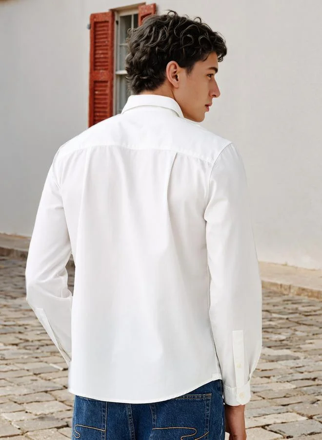 Lee Cooper  Lee Cooper Regular Fit Shirt with Collar for Men | Best Price UAE