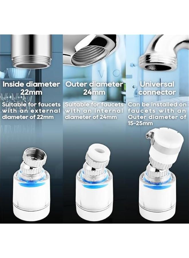 Harse 2Pcs Rotating Faucet Extender Sink Aerator, Sink Filter Water Faucet, 360 ° Faucet Extender, With Universal Converter, Swivel Multifunctional Robotic Arm for Home Kitchen Bathroom - Image 4