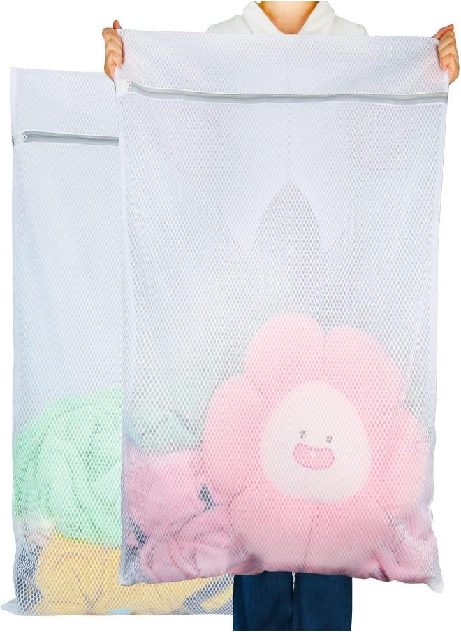 Vivifying Vivifying Mesh Laundry Bags, 2 Pack Extra Large Honeycomb Laundry Bags Mesh Wash Bags for Coats, Stuffed Toys, Blanket, Sweater, Delicates Clothes  - Image 1