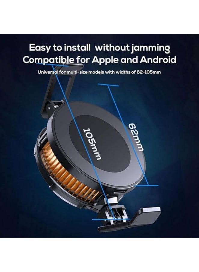 Memo Magnetic Phone Cooler, Portable Phone Cooling Fan, Universal Phone Fan Cellphone Radiator for iOS/Android/Tiktok Live Streaming ect,Black+RGB - Image 2