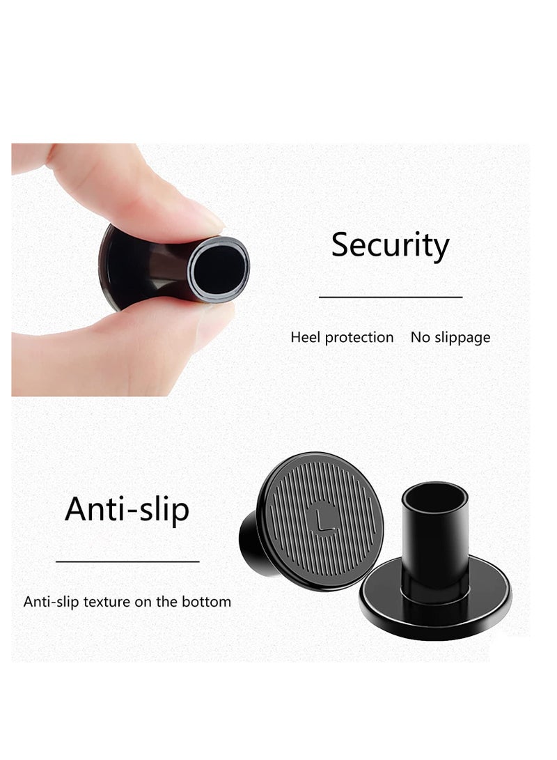 SYOSI SYOSI High Heel Grass Protectors Heel Sink Stoppers & Heel Repair Caps Non-Slip Heel Cover Protectors for Walking on Grass Gravel Wetlands (M~L-Black) 12 Pairs 2 Sizes - Image 3