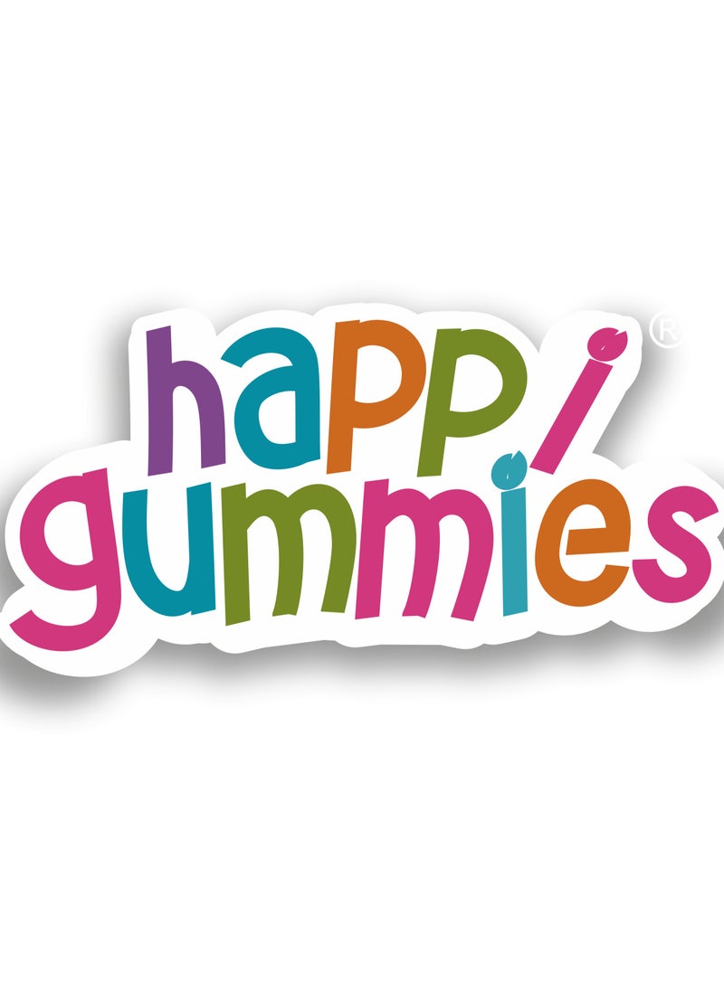 Happi Gummies - Astaxanthin & Vitamin D for Eye, Skin, Brain & Heart Health | With Vitamin E & 1g Fiber | No Added Sugar | Strawberry Flavor | 30 Gummies for Adults & Kids - Image 1