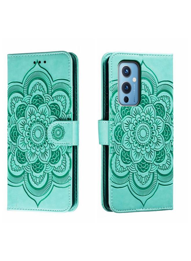 اس-توب جراب جلدي لهاتف OnePlus 9 بنقشة ماندالا من Sun - Image 1