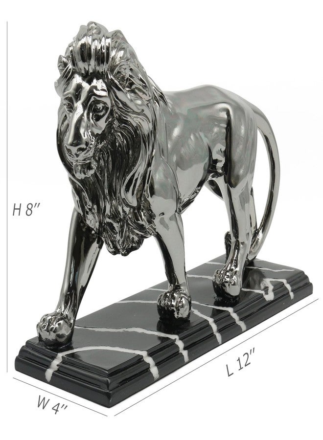 Lukitas Lion Sculpture Decor - Animal Figurine Decorative Ornament for Living Room Office, or Shelf, Collectible Gifts for Lion Lover, Resin - Image 2
