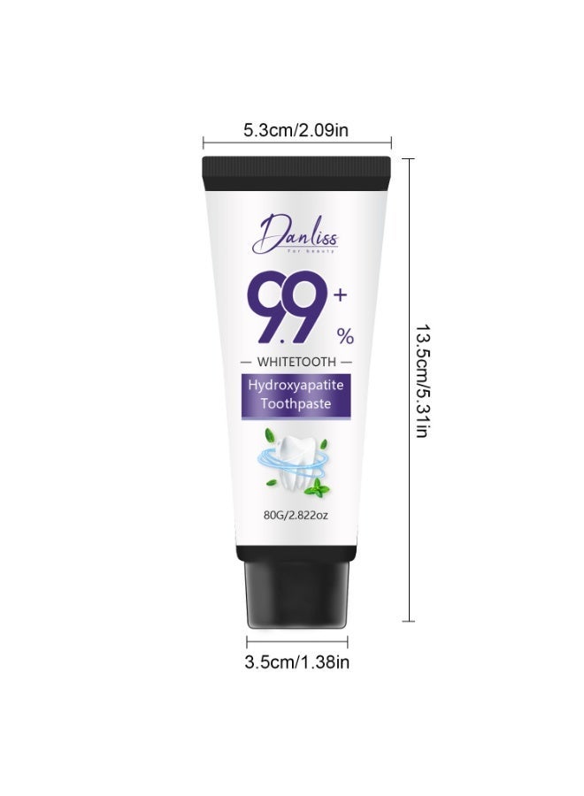 Danliss Hydroxyapatite Whitening Toothpaste 80g, Stain Removing Yellow Teeth, Mint Fresh Breath, Gum Protection Anti-Sensitivity Toothpaste - Image 5