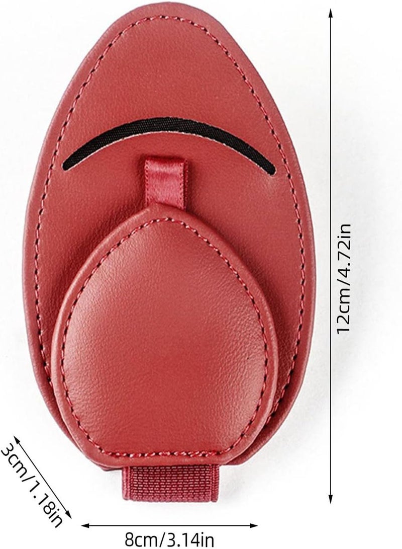GGOOT Sunglasses Clip | Sunglasses Holder for Car,Sunglass Holder for Car Sunglasses Holder Clip Leather Eyeglasses Mount with Ticket Card Clip for Car  - Image 5