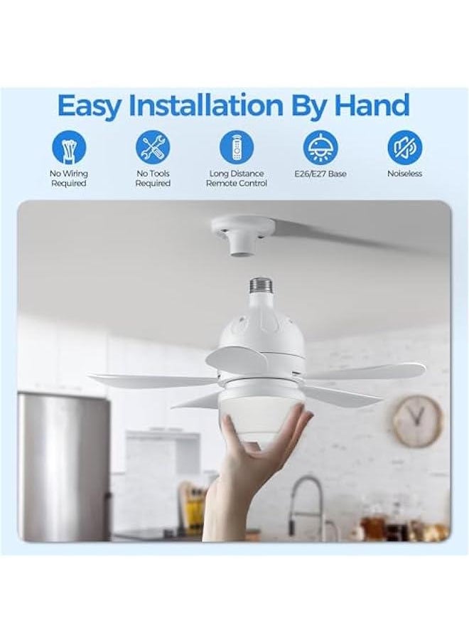 Arabest Ceiling Fan with Adjustable LED Light and Remote Control for Bathroom, Garage, Kitchen, Bedroom, Living Room - 3 Color Options  - Image 3