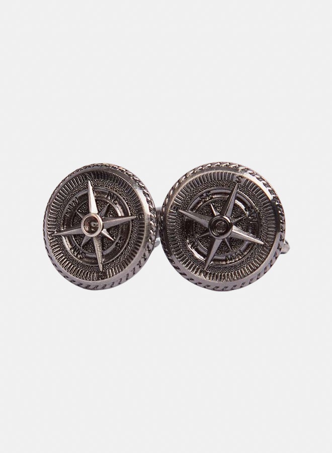 DALYDRESS Men Regular Fit Cufflink Gun Grey - Image 3