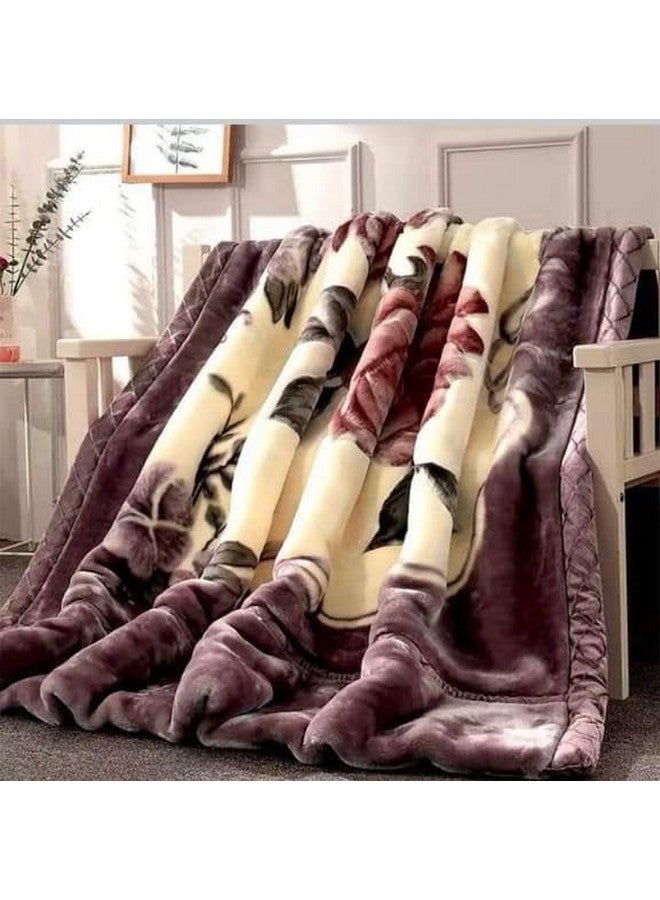 Bezzilish Home Bezzilish Home Korean Wedding Bedding Set | Cloudy 4 Piece Blanket Set - 1 Blanket with 1 Bedsheet and 2 Pillow Covers Special for Newly Married Couple with Fancy Bag Packaging (Multicolor 9)  - Image 1