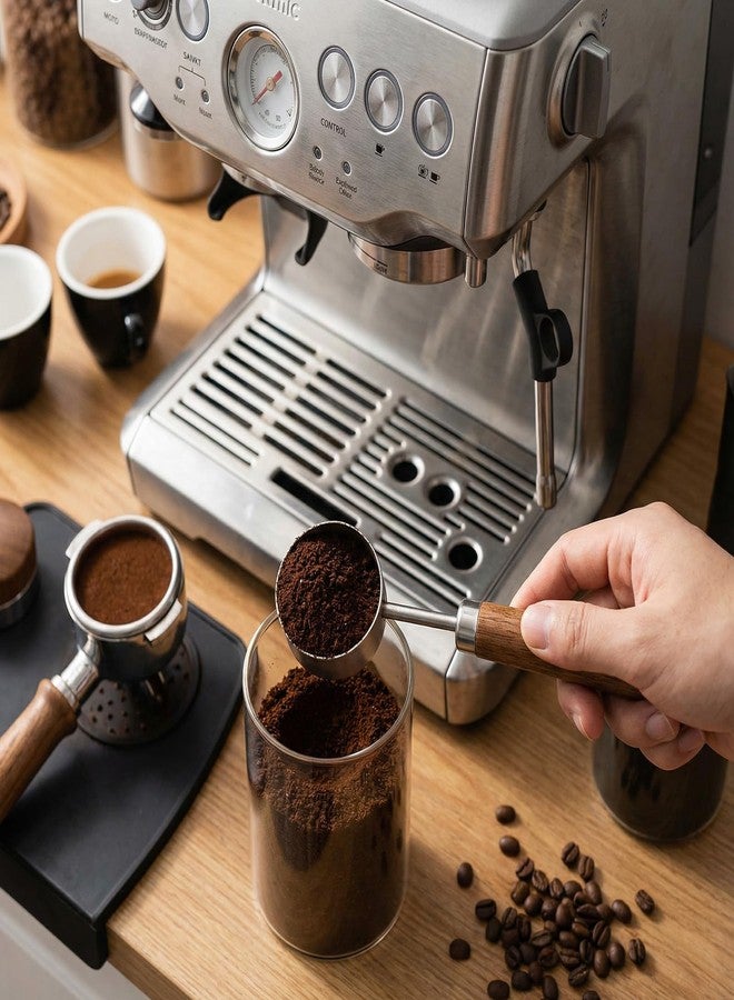 XLIUAX Coffee Measuring Scoop Spoon, 15ml Stainless Steel Wooden Coffee Spoon for Coffees, Tea, Ground, Cocoa & Kitchen Use - Image 4