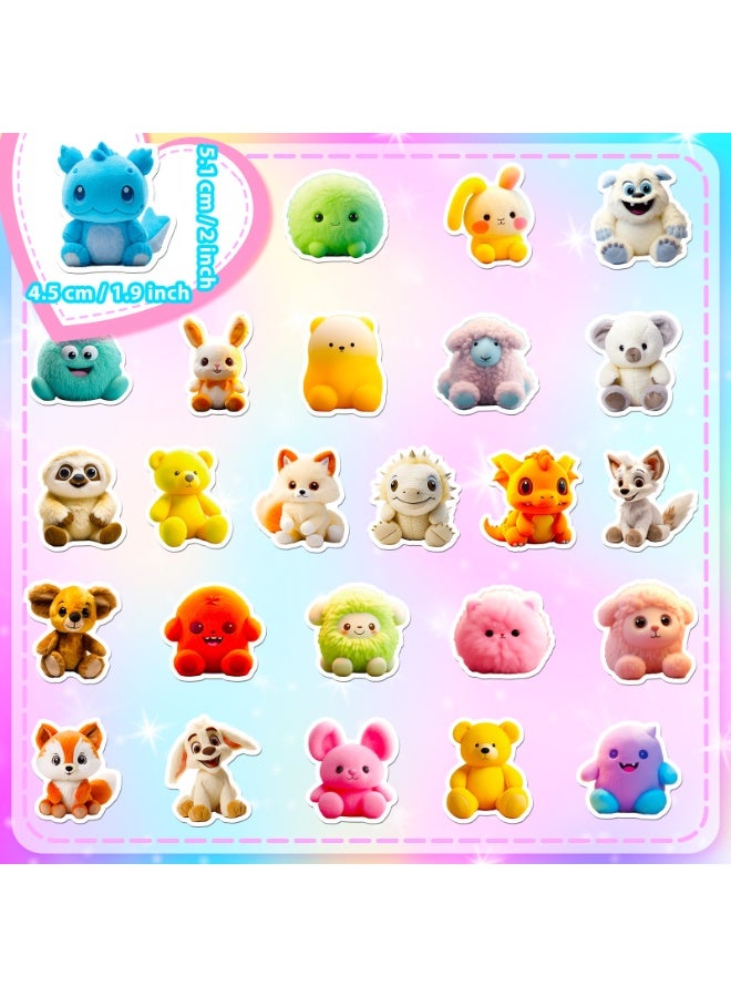 NIBEMINENT 50 Pcs Cute Plush Bear Deco Kit Waterproof Stickers, High Definition Printing Bright Colors, Suitable for Laptop Skateboard Luggage Water Bottle Guitar DIY - Image 3