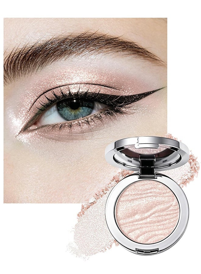Faiccia Shimmering Fairy Highlighter Powder, Champagne Gold Shimmer Highlighter Powder, Shimmer Metallic Color Brightener, Lightweight Multi-use Face & Eye Makeup 02 - Image 1