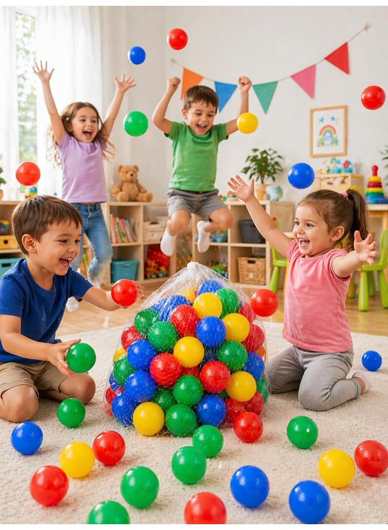 BKMax 200 Pcs Soft Ball |[Multi-Colour Plastic Ocean Balls for Kids |Safe & Durable Play Balls | Ideal for Pools, Indoor/Outdoor |[INon-Toxic & BPA-Free |Set of 200 |Light Colours | Gift item | Baby toy (Set of 200) (6Cm) - Image 2
