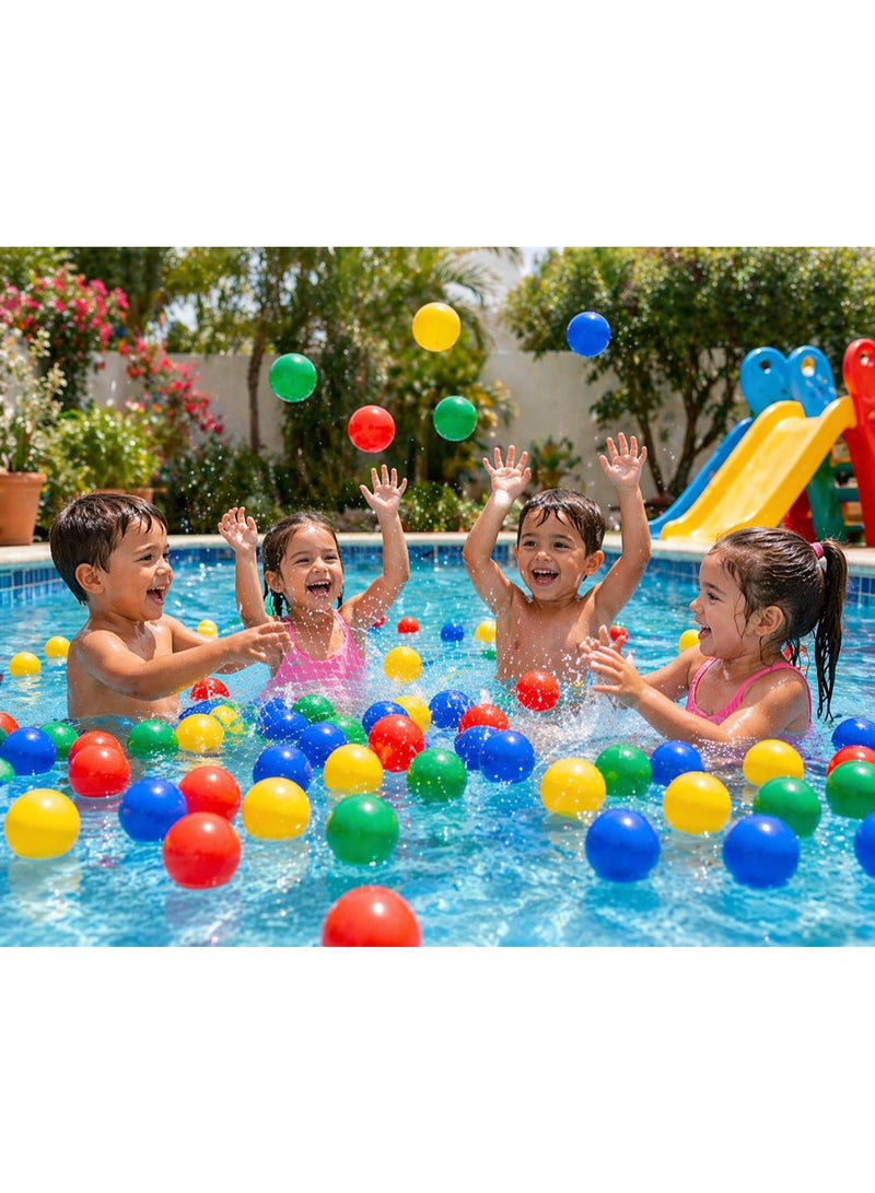 BKMax 200 Pcs Soft Ball |[Multi-Colour Plastic Ocean Balls for Kids |Safe & Durable Play Balls | Ideal for Pools, Indoor/Outdoor |[INon-Toxic & BPA-Free |Set of 200 |Light Colours | Gift item | Baby toy (Set of 200) (6Cm) - Image 3