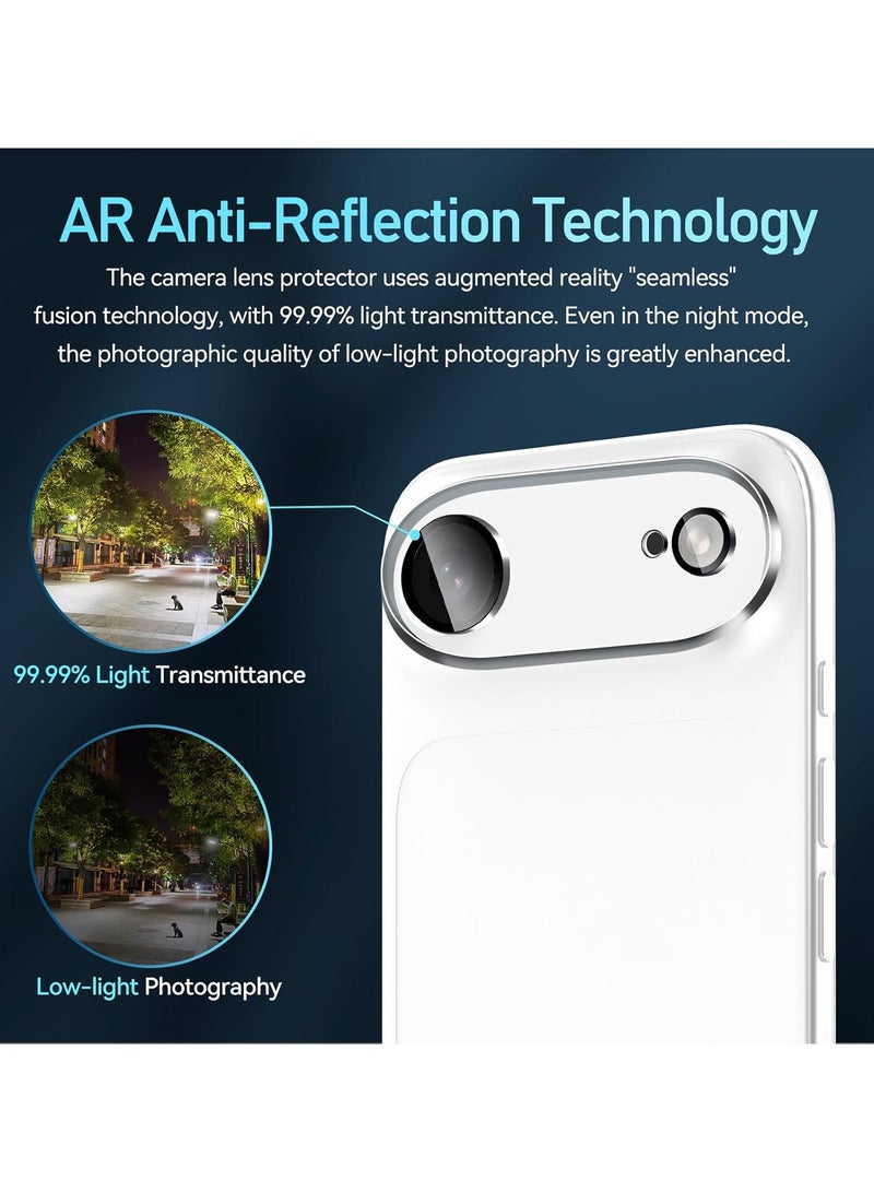 2 Pack Screen Protector for iPhone Air  + 2 Pack Camera Lens Protector ,Case Friendly Tempered Glass Film,[9H Hardness] - HD - Image 3
