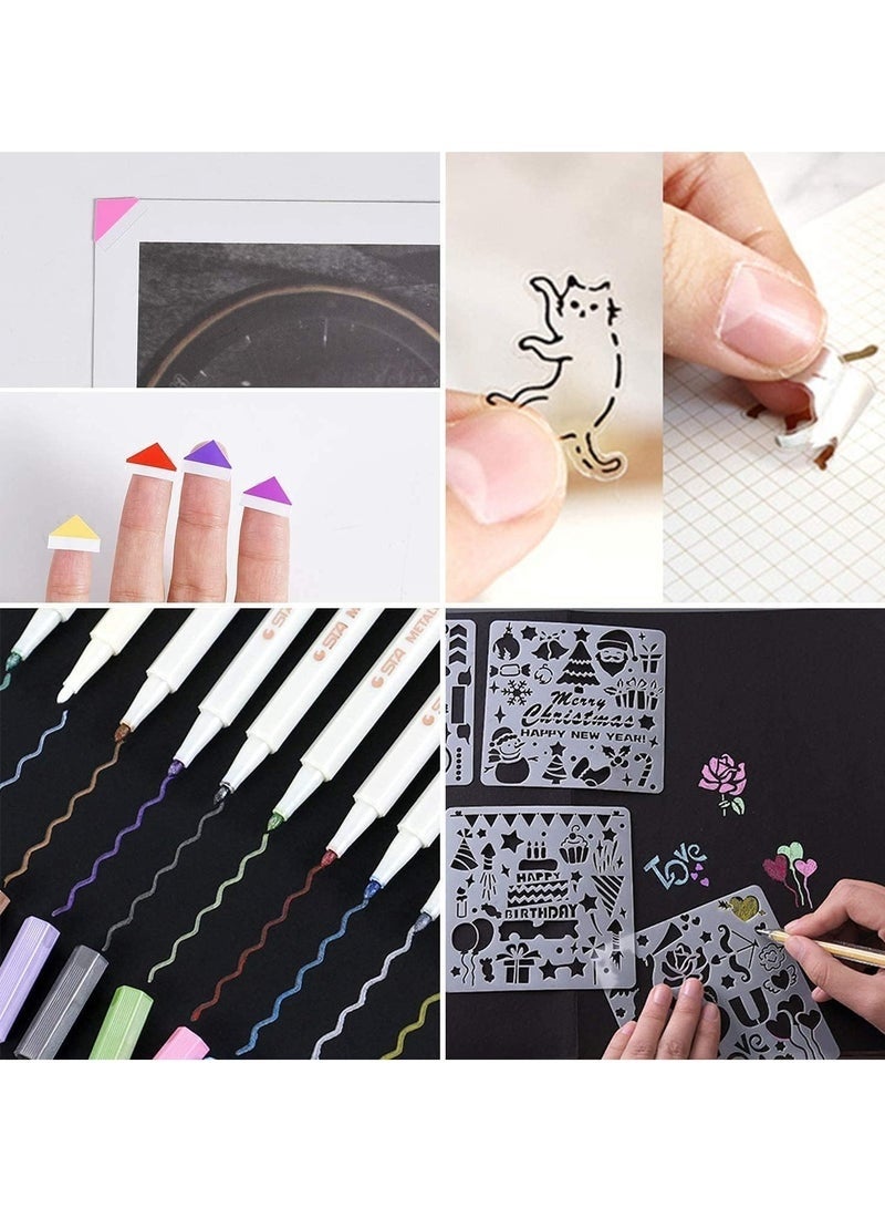 Arabest ألبوم صور سكرابوك، حامل صور عائلية ريترو، كتاب ذكريات افعلها بنفسك، ألبومات زفاف، كتاب صور سميك من ورق كرافت، ألبوم تخزين سكرابوك مصغر، زينة شريطية - Image 3