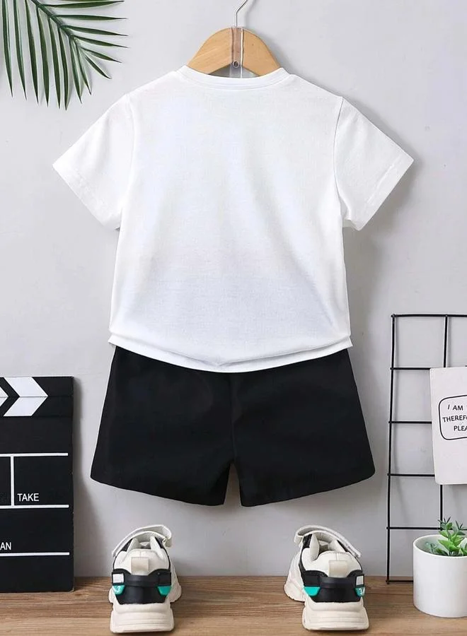 تايك تو Take Two Boys Tractor Graphic T-Shirt and Shorts Set