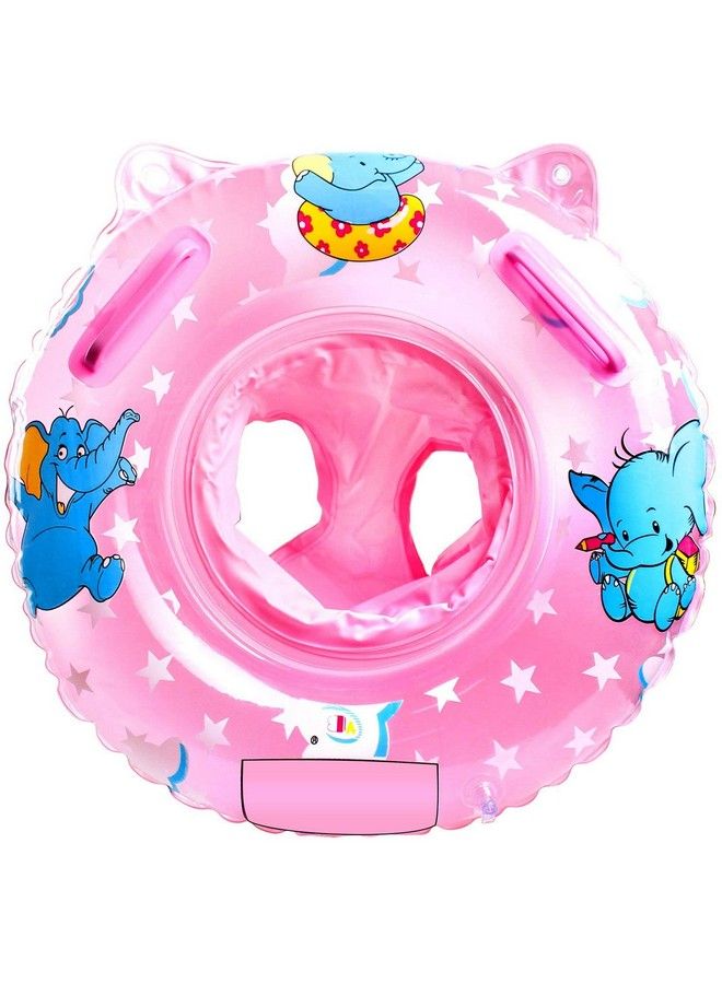 Sealive Baby Pool Float Infant Seat Boat Inflatable Swimming Ring Trainer Waist Pool Float With Double Handle Childrensfirst Swim Floaties Bathtub Toys Pool Accessories For Kids Toddlers (Pink) - Image 1