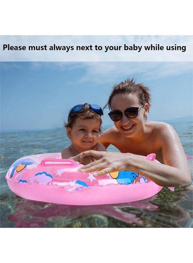 Sealive Baby Pool Float Infant Seat Boat Inflatable Swimming Ring Trainer Waist Pool Float With Double Handle Childrensfirst Swim Floaties Bathtub Toys Pool Accessories For Kids Toddlers (Pink) - Image 5