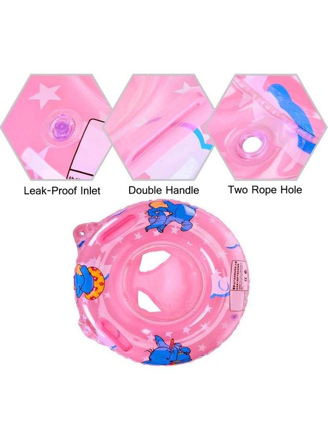 Sealive Baby Pool Float Infant Seat Boat Inflatable Swimming Ring Trainer Waist Pool Float With Double Handle Childrensfirst Swim Floaties Bathtub Toys Pool Accessories For Kids Toddlers (Pink) - Image 4